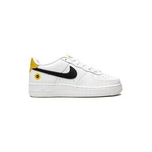 Nike White and Black Sneakers with Yellow Accents